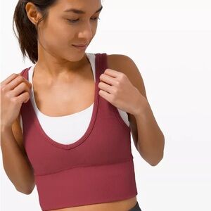 Lululemon Athletica Ribbed Maroon Pivot Tank